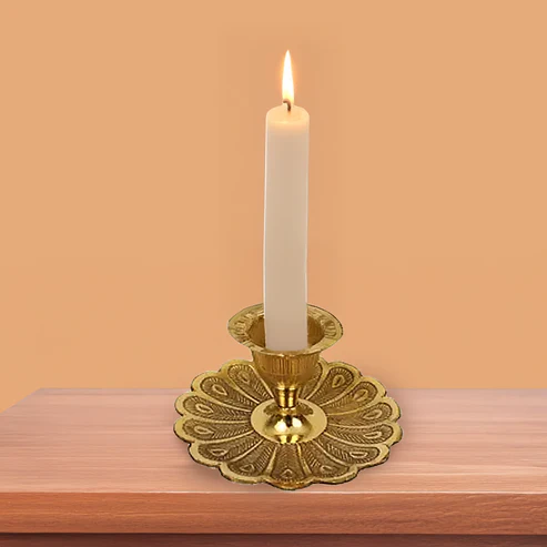 Brass Peacock Candle Holder 2pcs